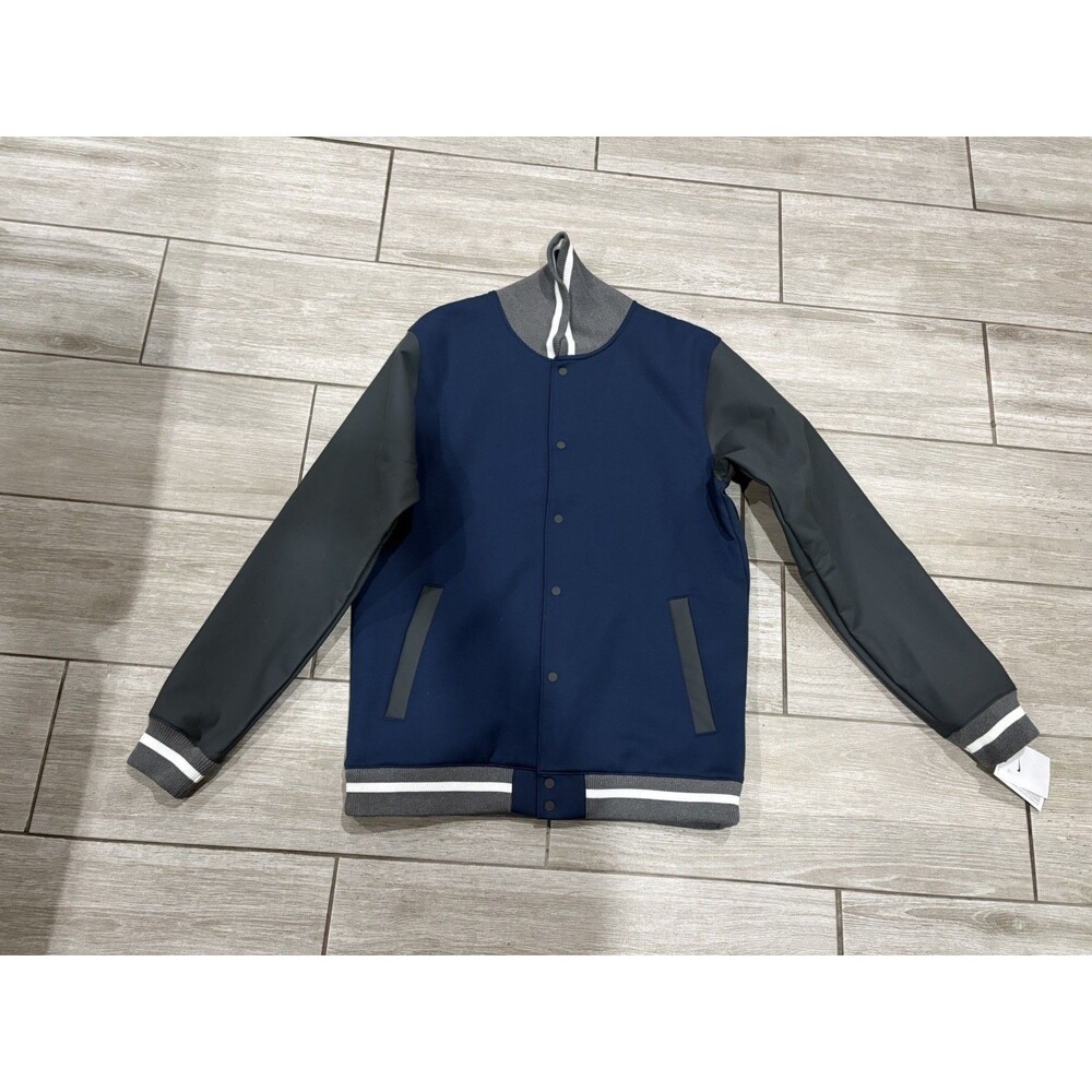 Nike Team Classic Varsity Letterman Jacket  Men's size Medium DJ5971-419 Navy